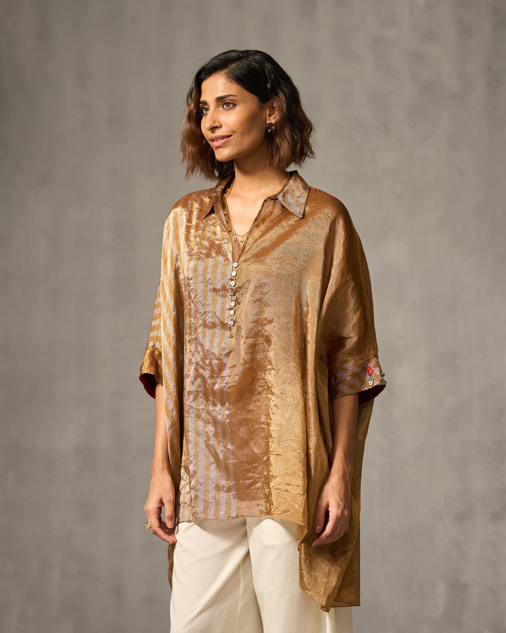 Hala Tunic - Gold & Silver