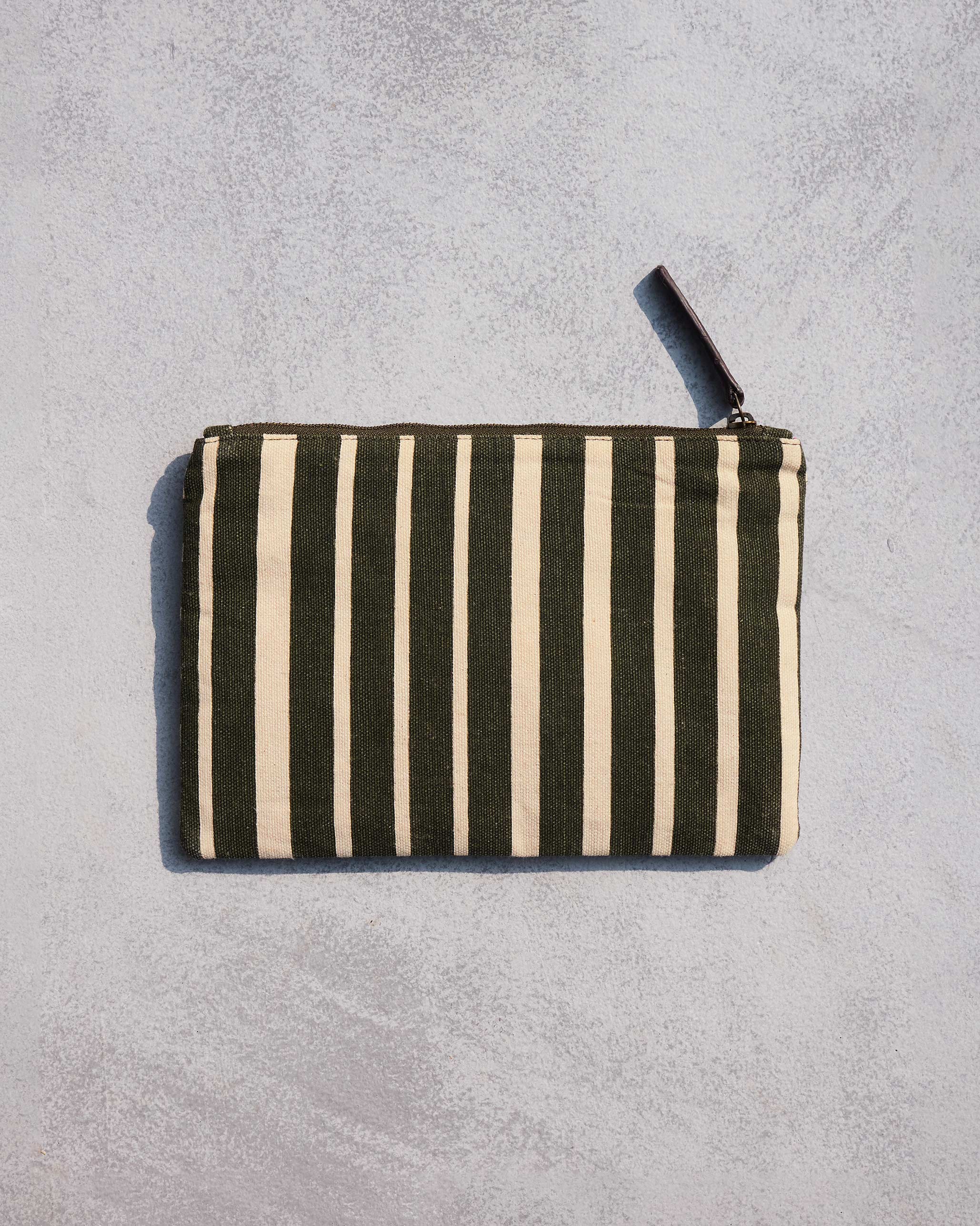 Alphabet K Pouch - Olive Night