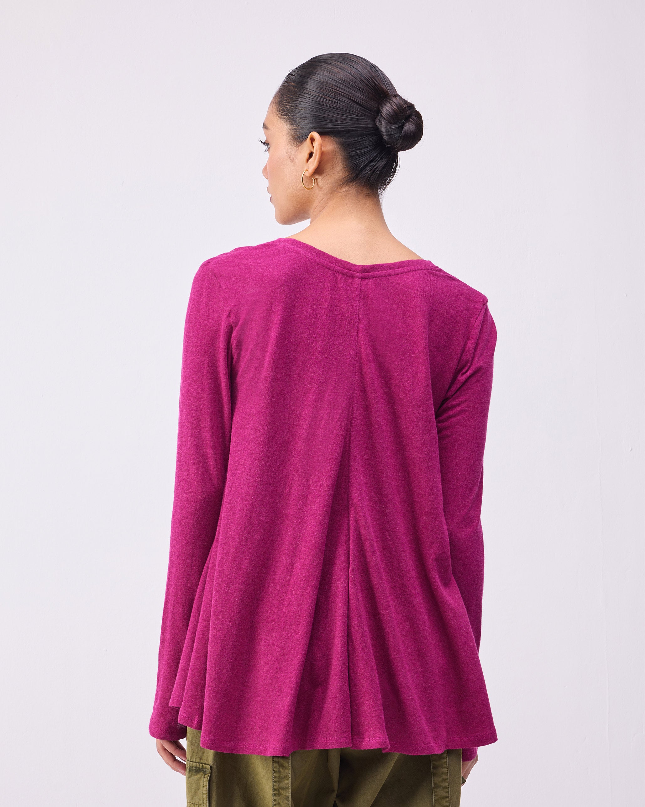 Ukiyo A-Line Top - Berry