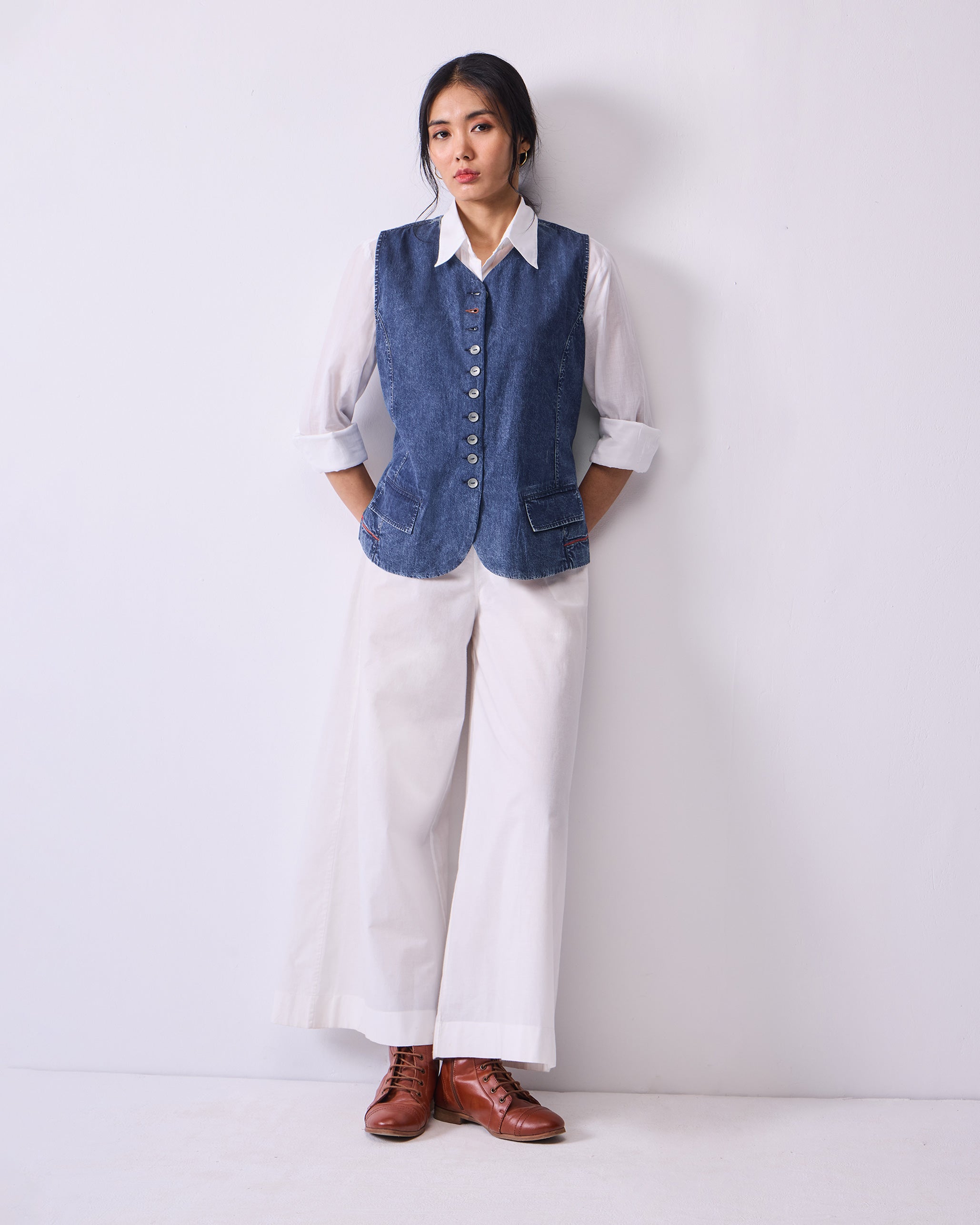 Travel Waistcoat - Denim