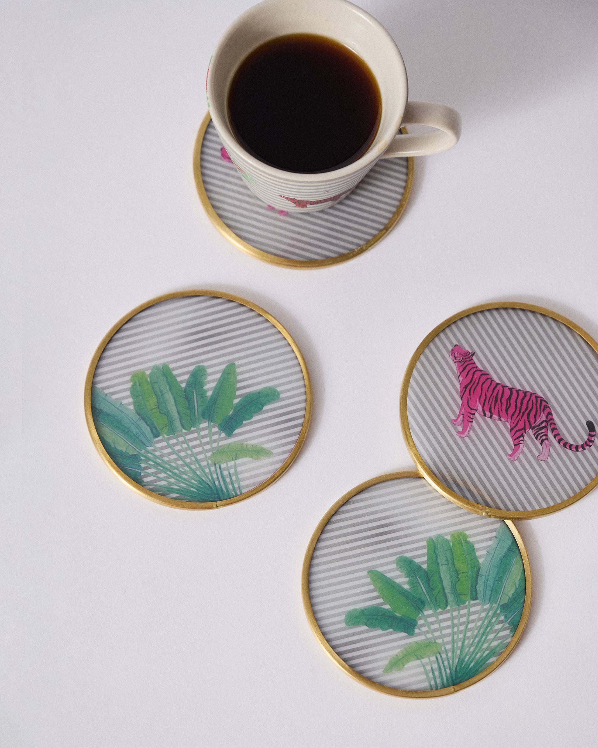 Ceylon Trail Coasters - Set of 4