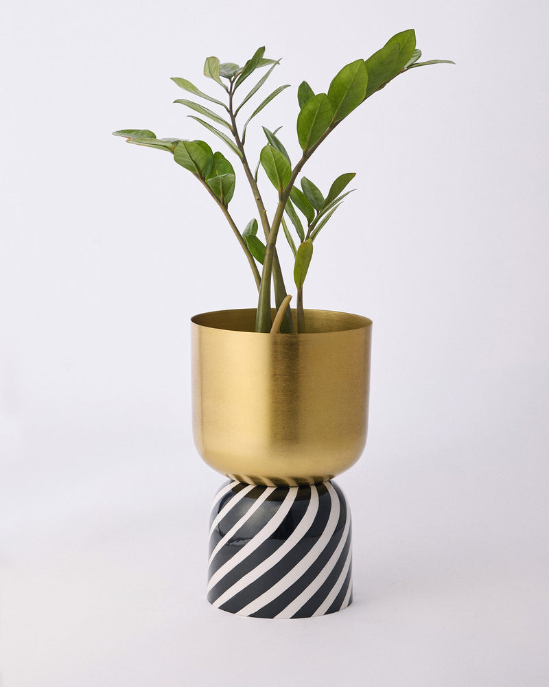 Gilded Stripes Planter