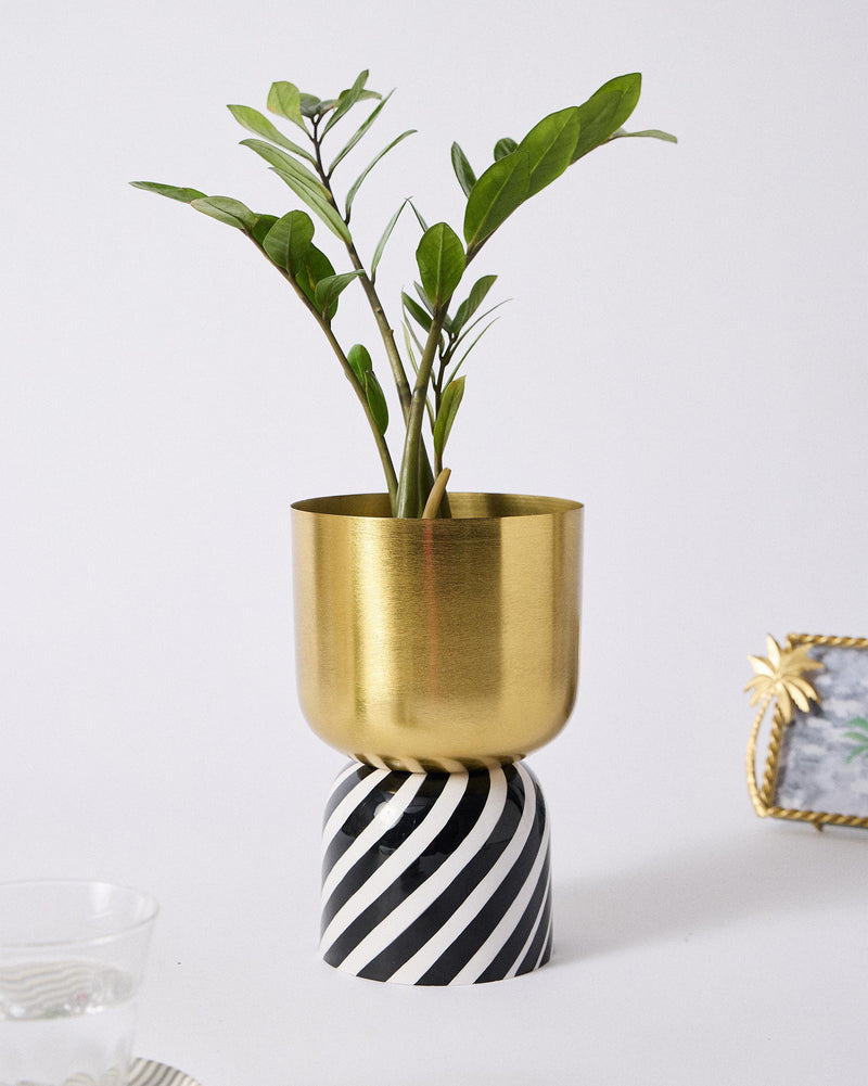 Gilded Stripes Planter