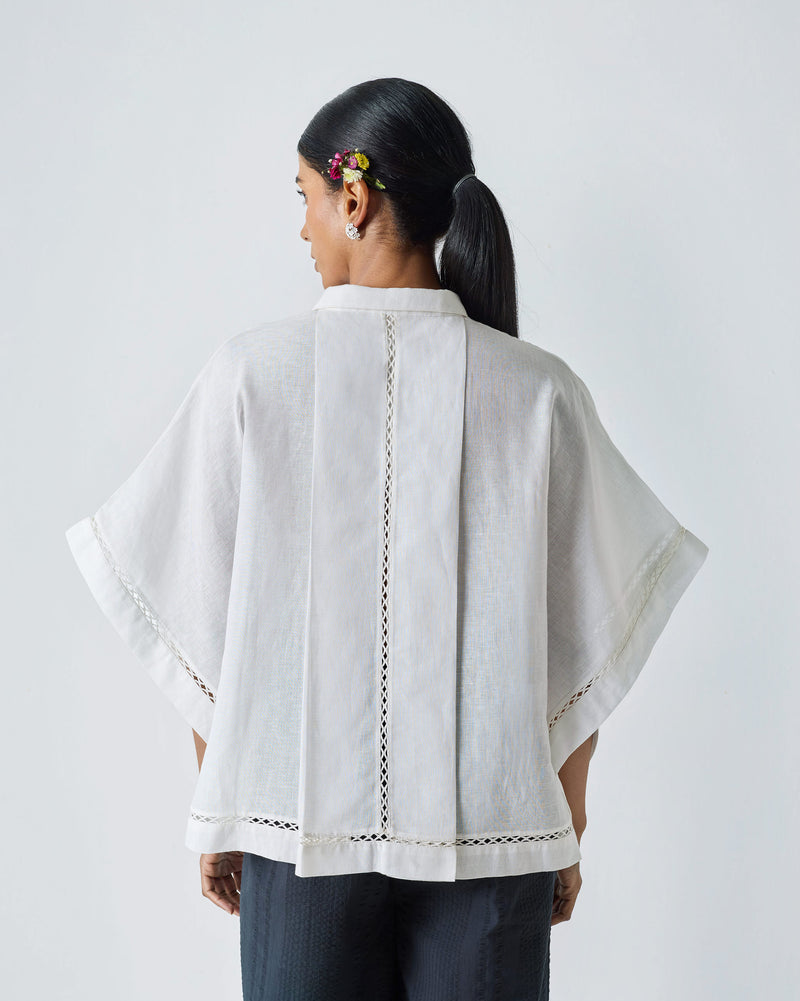 Boxy Kaftan Top - White