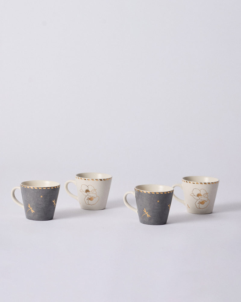 Poppy Trail Espresso Mugs - Set of 4