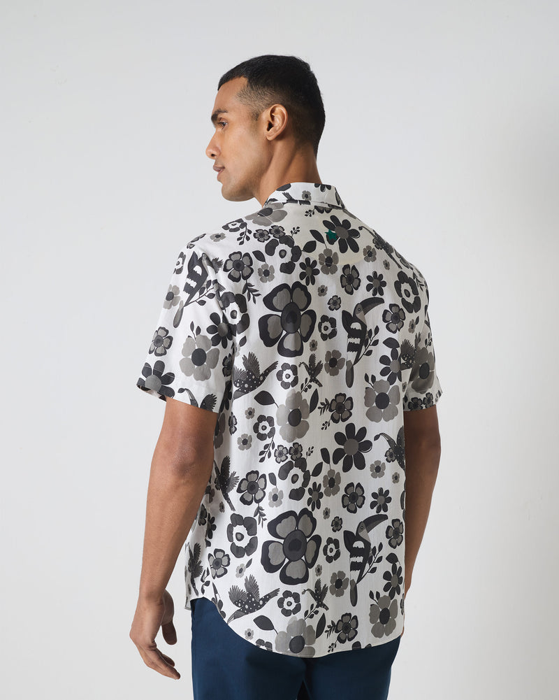 Mistari Shirt - Black & White Print