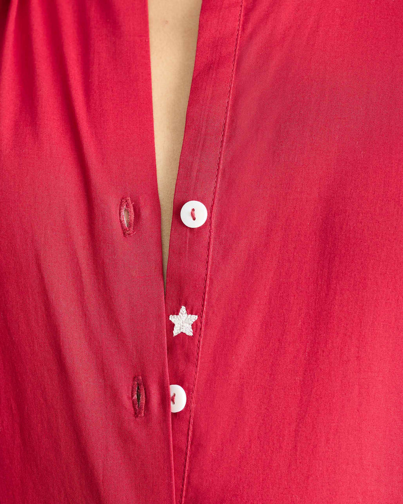 Basic Mid Length Kurta - Red