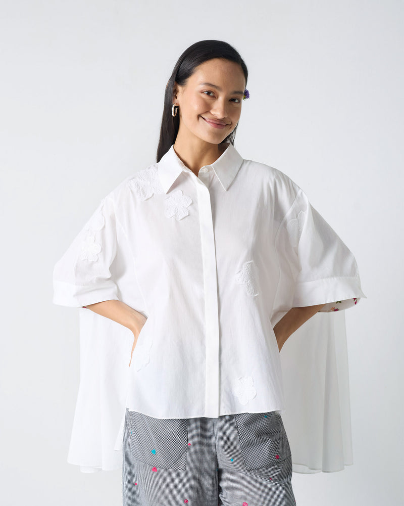 Ceylon Shirt - White Embroidery