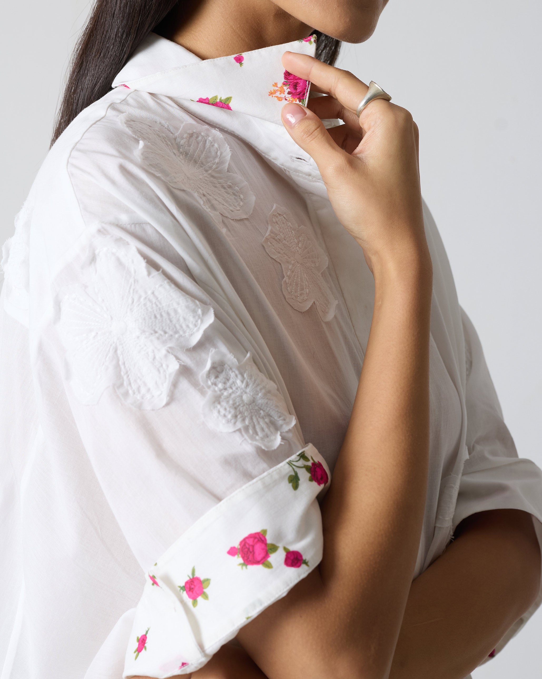 Ceylon Shirt - White Embroidery