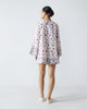 Shiro Beach Dress - White & Fuchsia Print