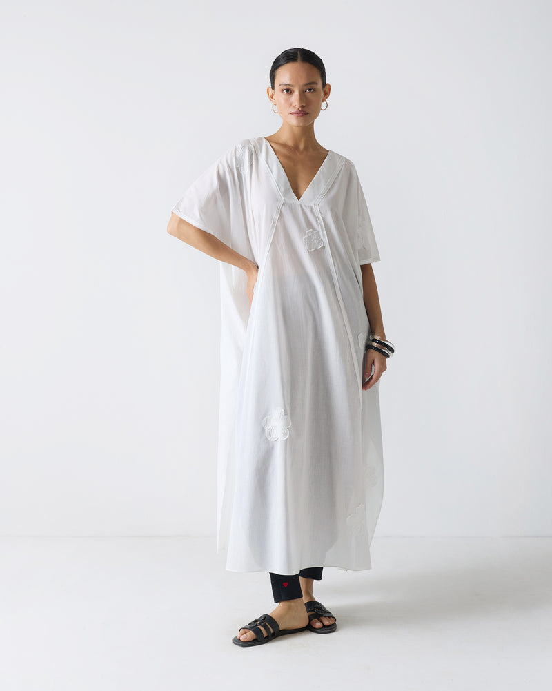 Bodrum Kaftan - White Embroidery