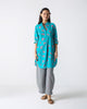 Basic Mid Length Kurta - Teal & Fuchsia Print