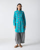 Basic Mid Length Kurta - Teal & Fuchsia Print