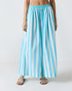 Soto Flared Pants - Aqua & White Stripes