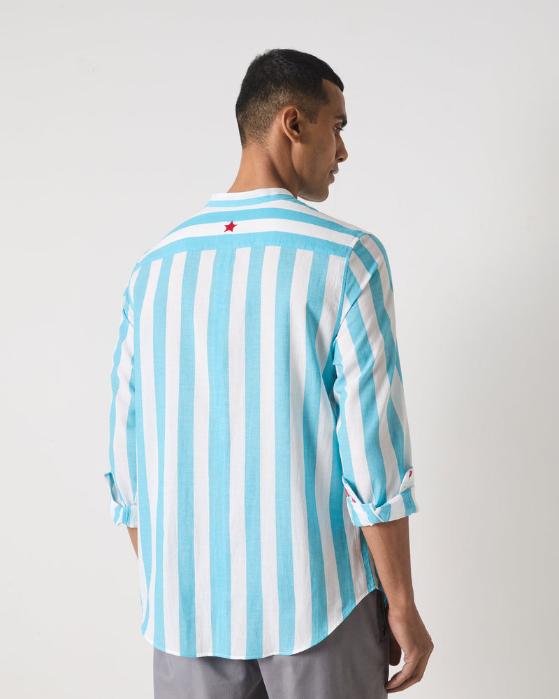 Slim Fit Shirt - Blue Stripes