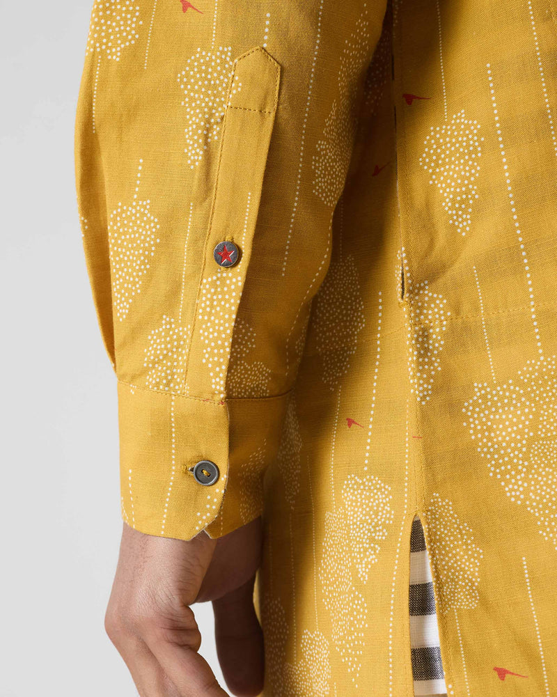 Astral Kurta - Ochre Print