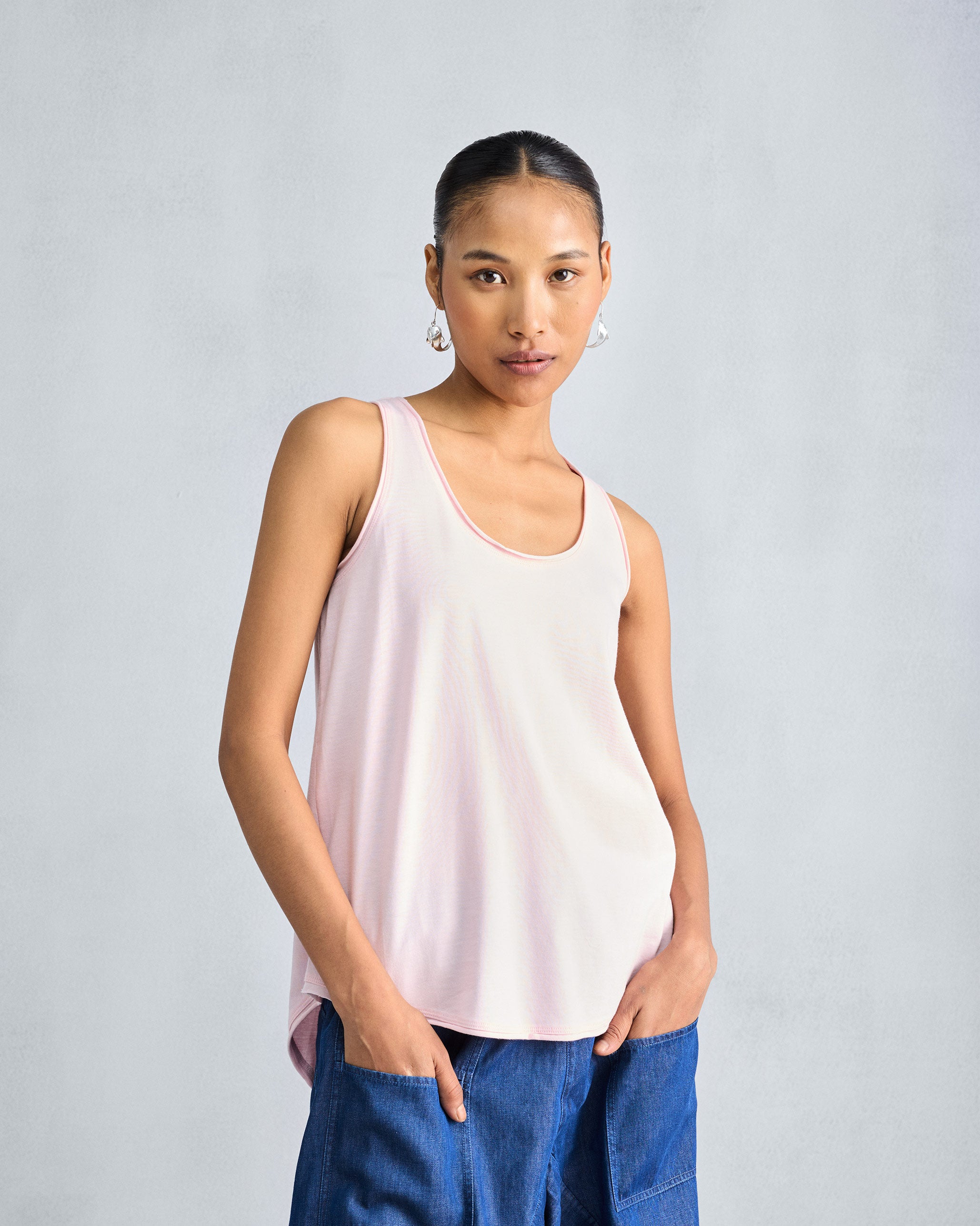 Ukiyo Racerback Tank - Light Pink