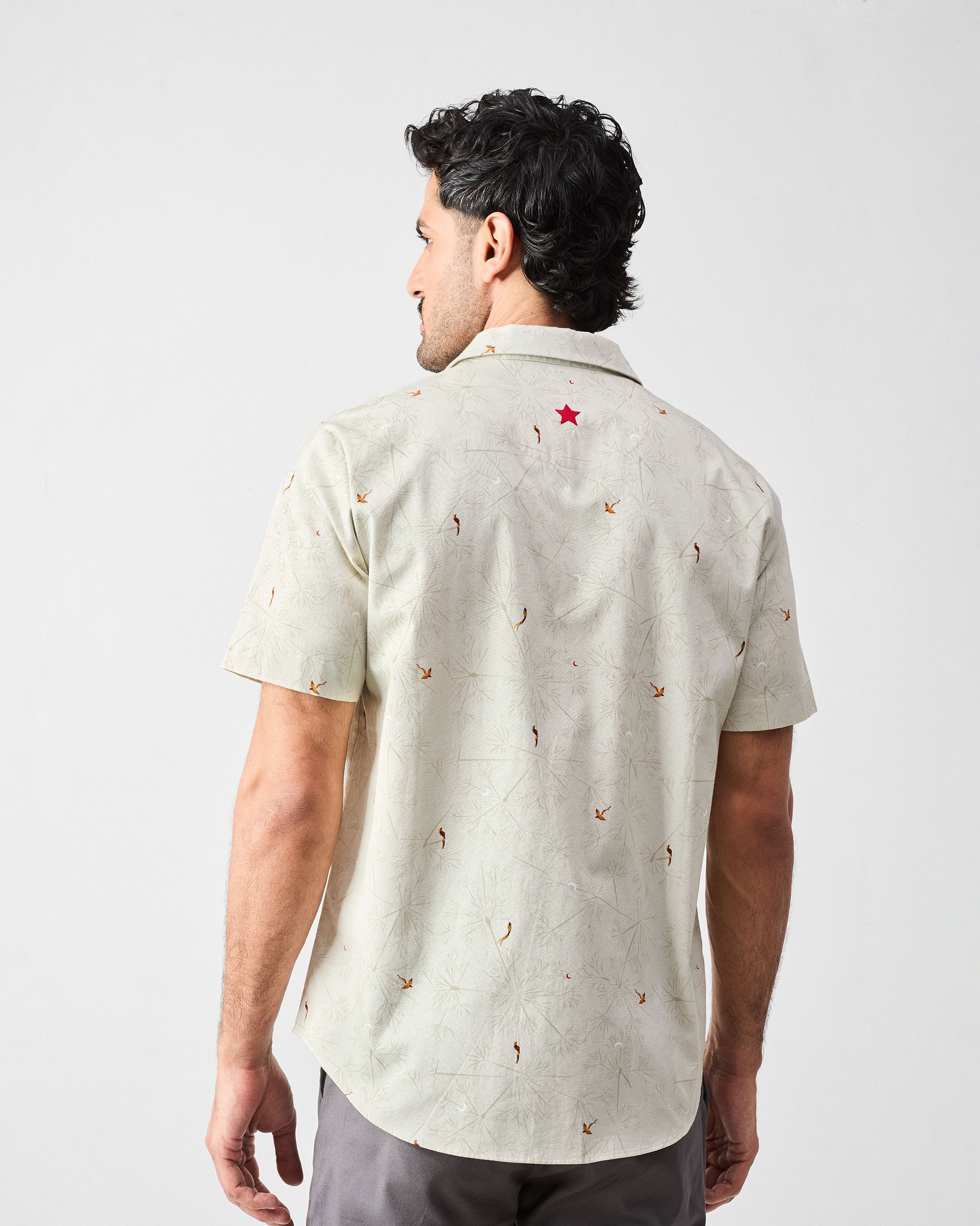 Mistari Shirt - Beige Print