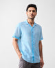 Mistari Shirt - Light Blue & White Print