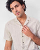 Mistari Shirt - Beige & Black Print