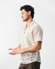 Mistari Shirt - Beige & Black Print