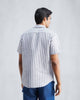 Half Sleeve Shirt - Charcoal & White Stripes