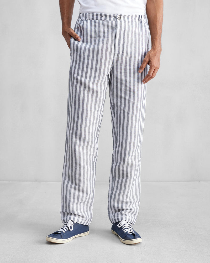 Shillong Jammies - Charcoal & White Stripes