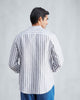 Nawab Shirt - Charcoal & White Stripes