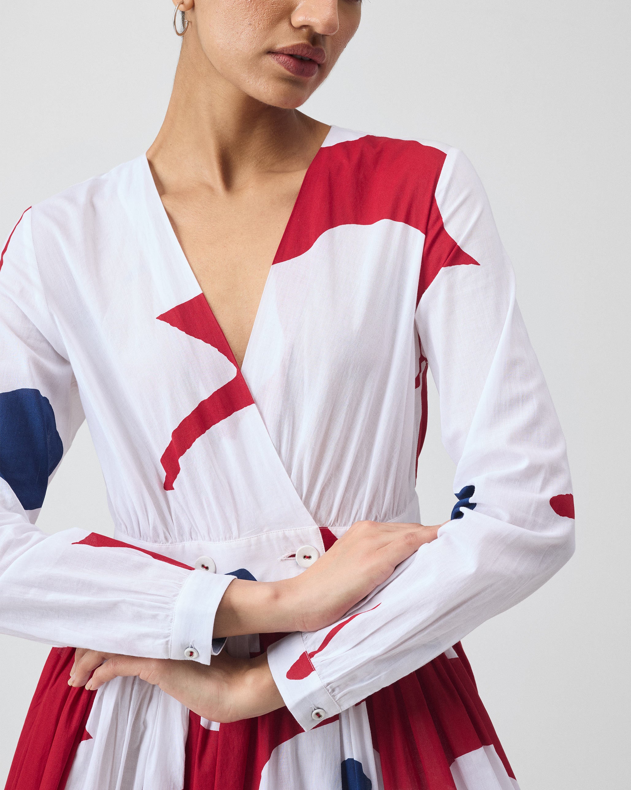 Nico Dress - Red & White Print