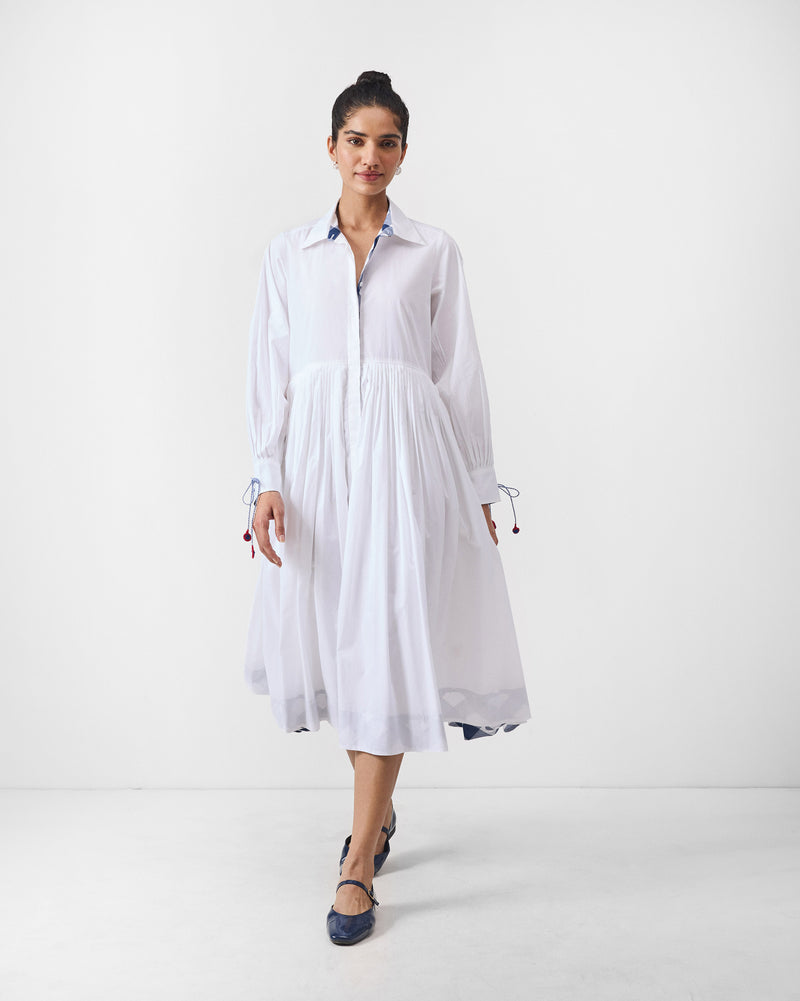 Puritsu Shirt Dress - White