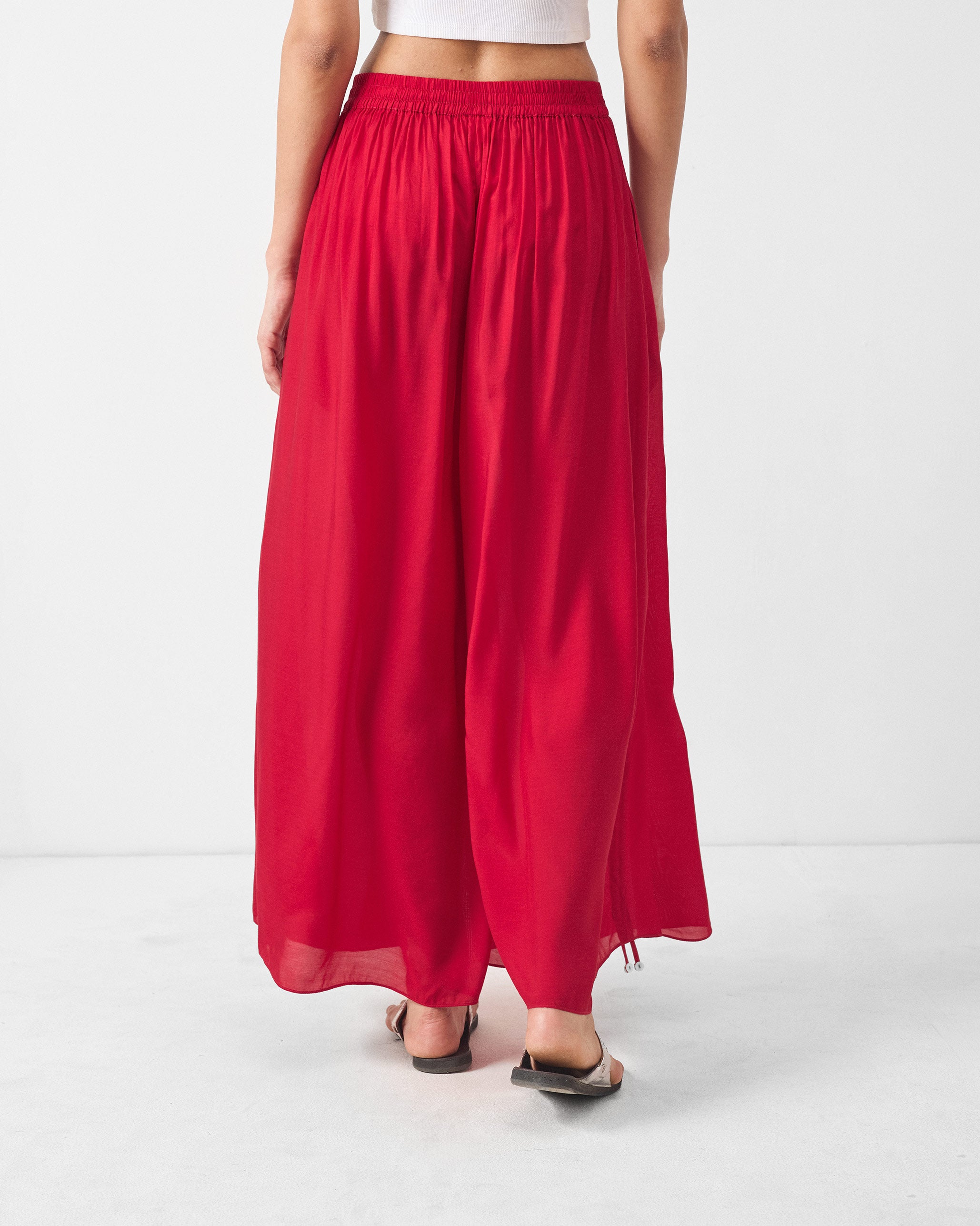 Drawstring Pants - Red