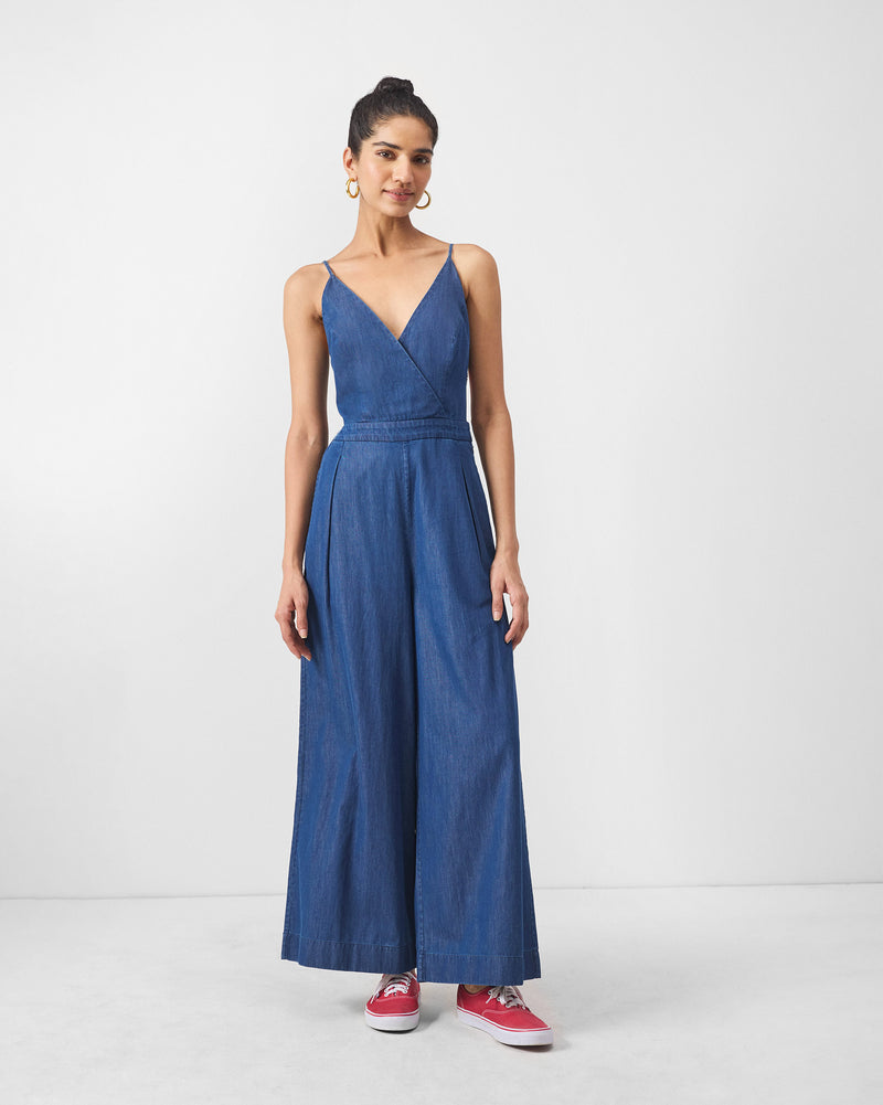 Bow Jumpsuit - Denim