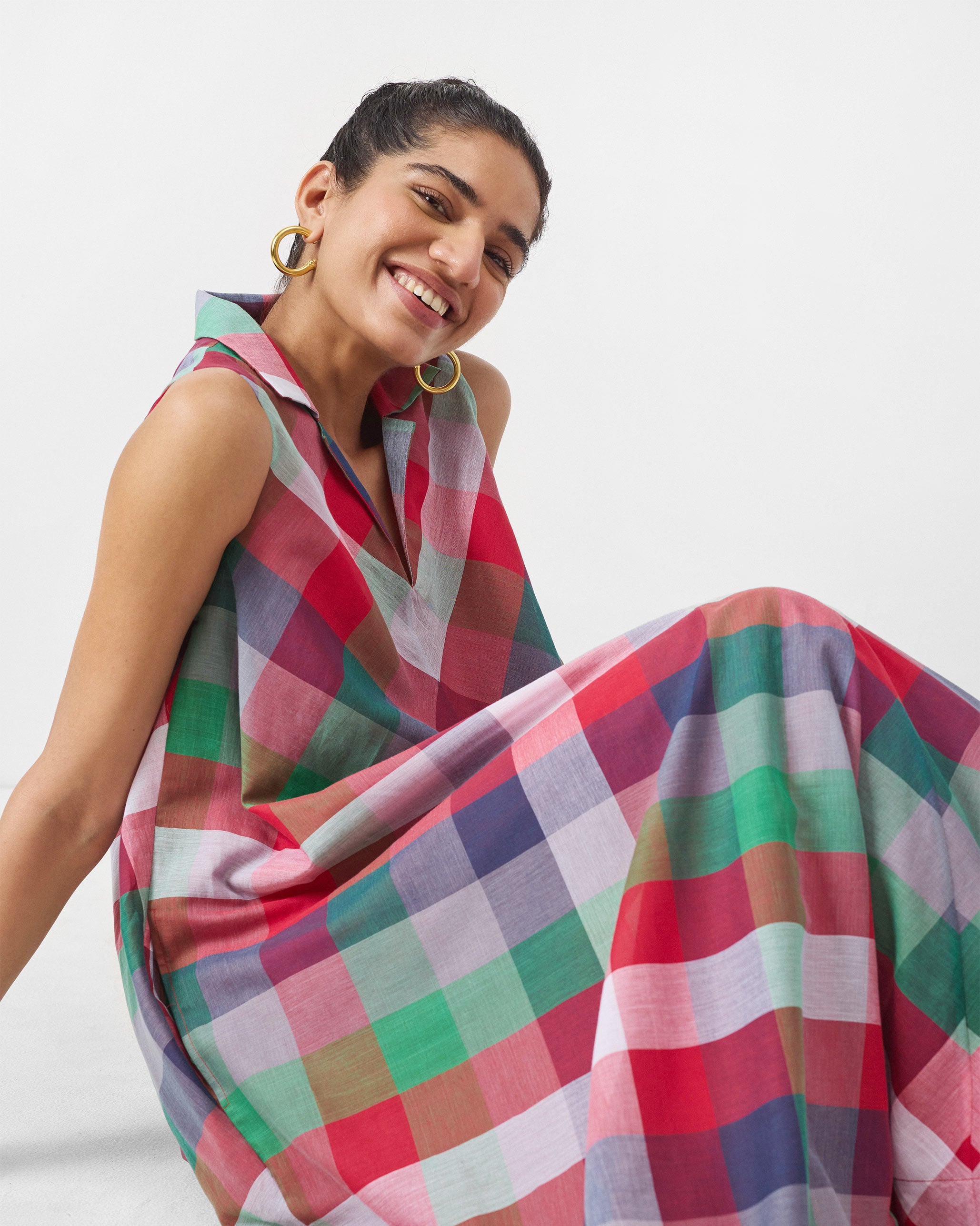 Kirei Dress - Multicolor Checks