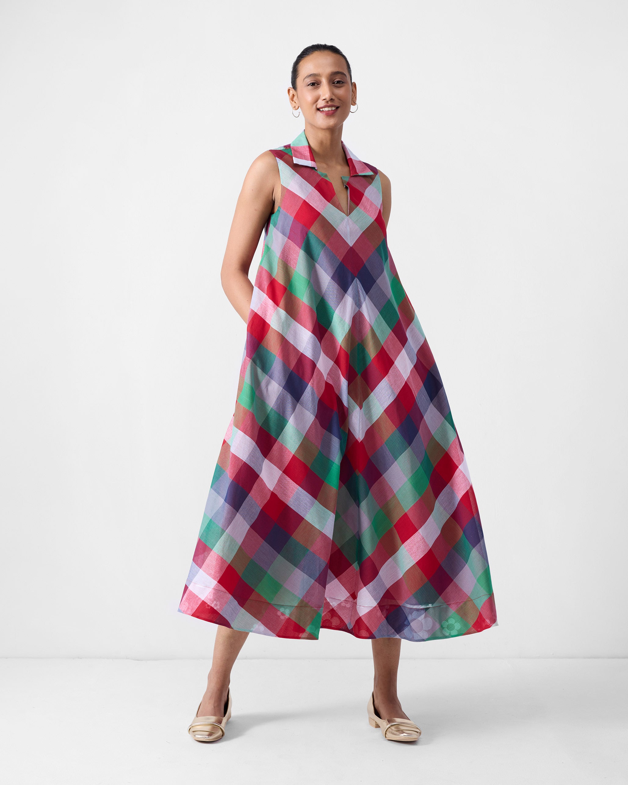 Kirei Dress - Multicolor Checks