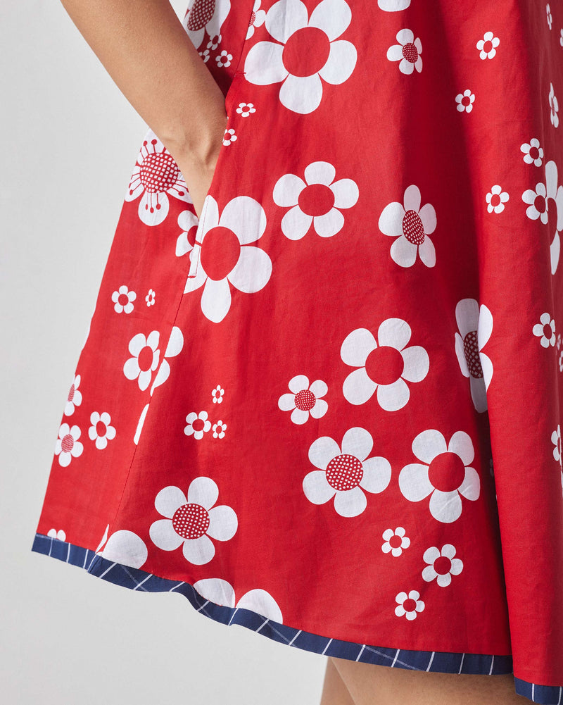 Kawaii Reversible Dress - Navy & Red