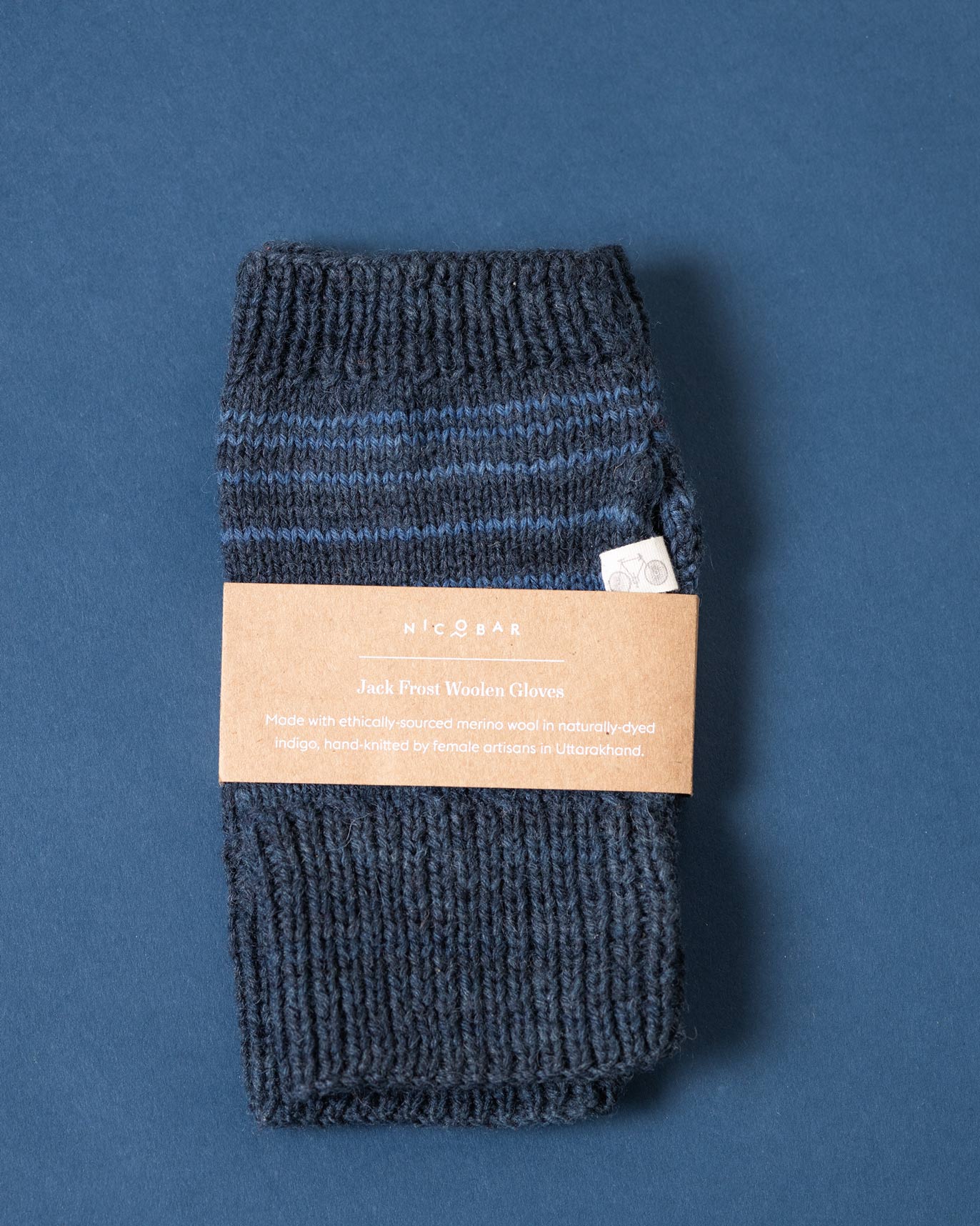 Jack Frost Woolen Gloves - Indigo